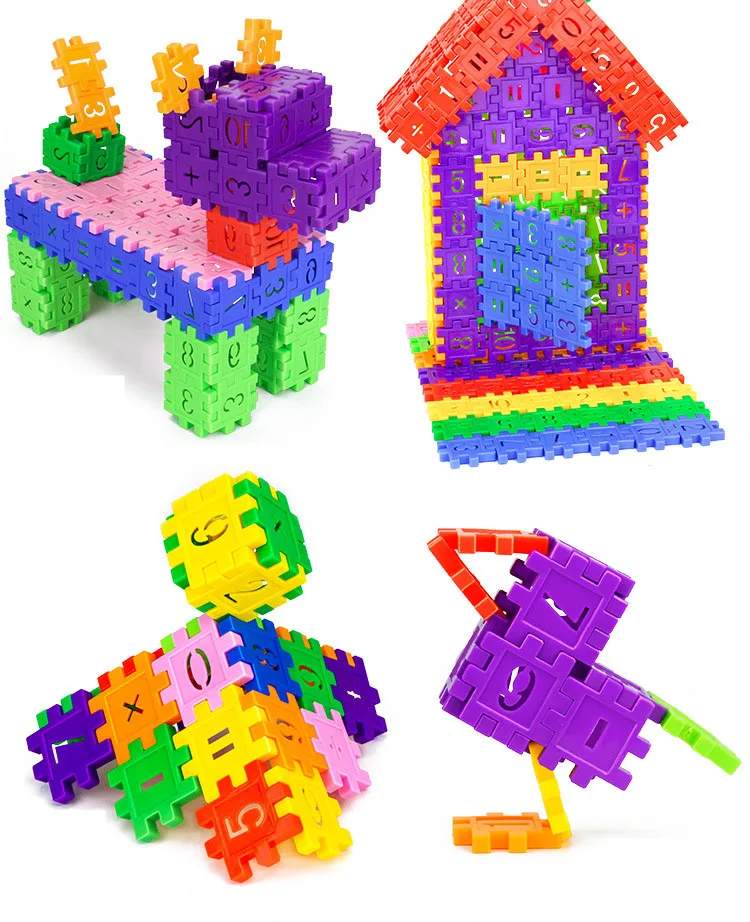 WYNLZQ строительные блоки Дети Блок игрушка для мальчиков и девочек для детей Рождественский подарок соединительный блок Игра Пластиковые цифры Красочные
