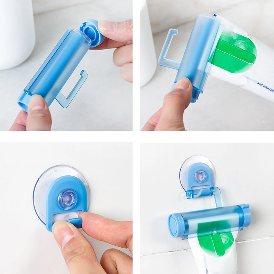 Bathroom Multi-function Hand Toothpaste Squeezer Cleansing Toothpaste Blue Suction Cup Home Commodity Bathroom Tube Toothpaste