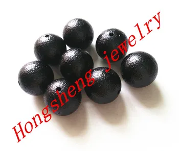 

(choose size) 12mm/16mm/20mm black color acrylic wrinkles pearl beads for DIY chunky beads Jewelry necklace making