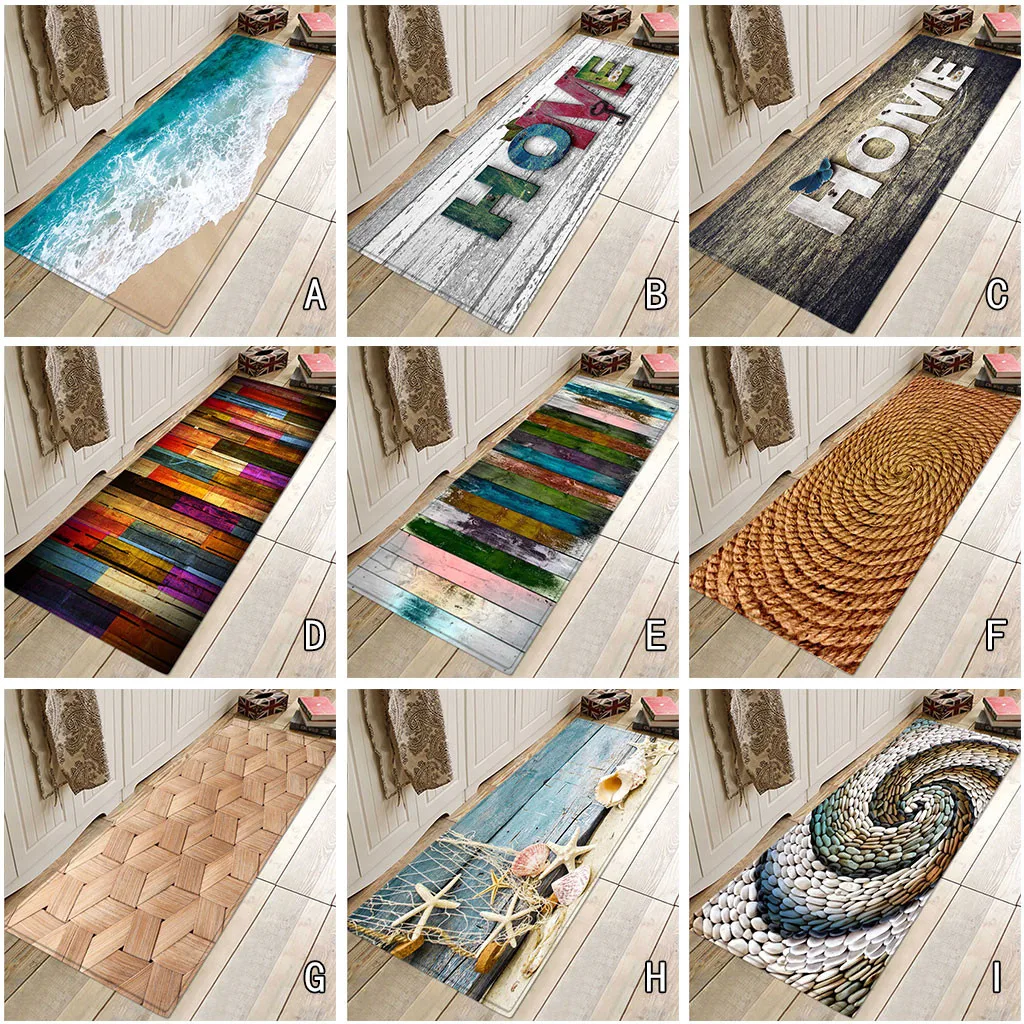 

2019 New 40X120 CM Carpet Hallway Doormat Anti - Slip Carpet Absorb Water Kitchen Mat Drop Shipping