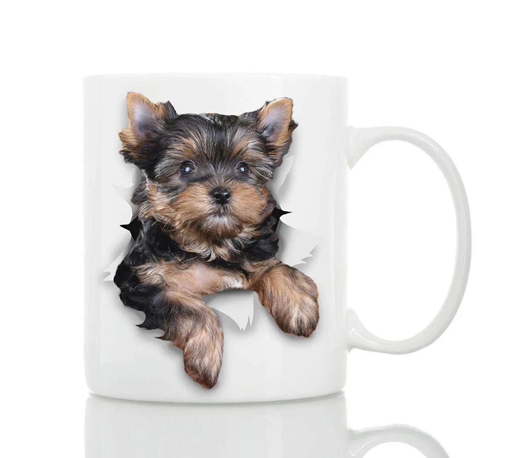 Милый Йоркширский терьер собака кружка | керамическая 11 унций смешная кофейная кружка | идеальный подарок для любителя собак | Милая