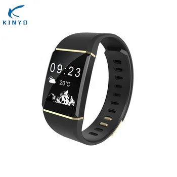 

KINYO comfortable 1.06 OLED wide touch screen smart band heart rate waterproof fitness tracker smart bracelet smart wristbands