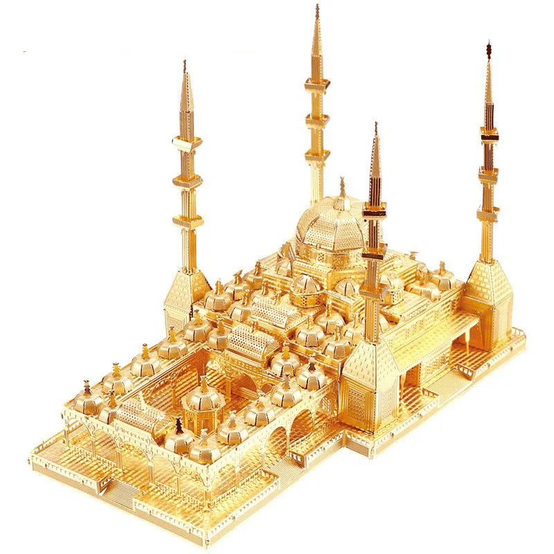 

Piececool 3d Metal Nano Puzzle The Heart Of Chechnya Mosque Assemble Model Kits P060-G DIY 3D Laser Cut Jigsaw Toys