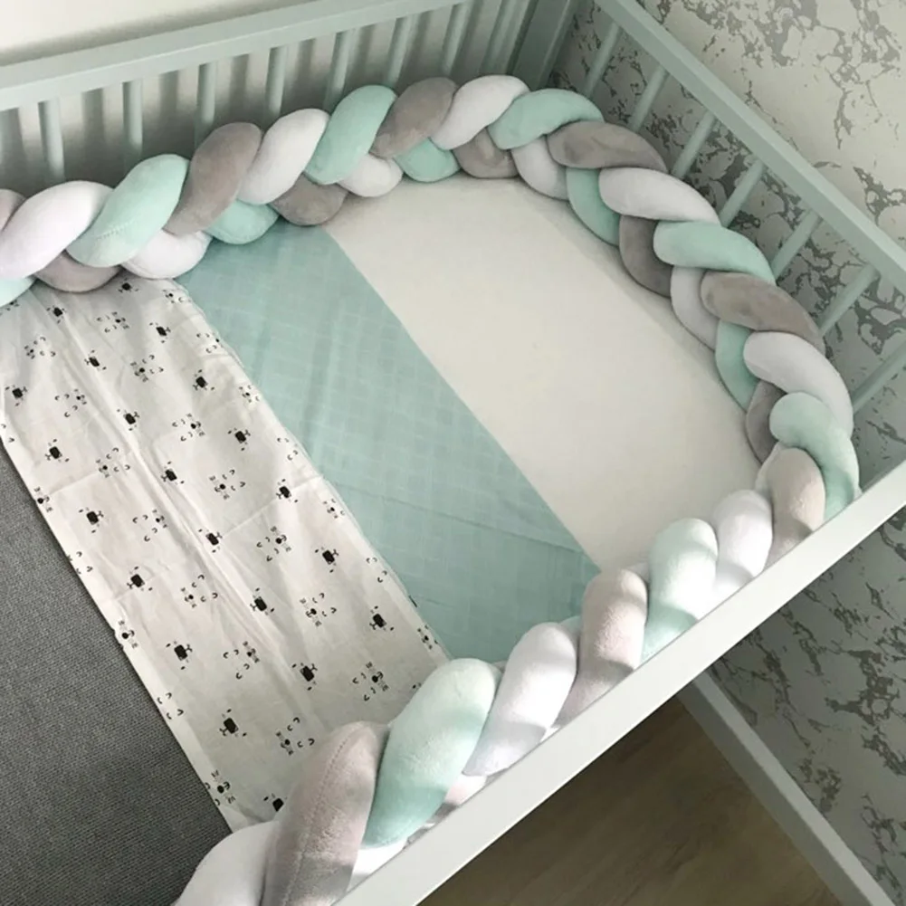 

Triple Twist Bed Surround Baby Crib Bumper Crib Baby Nest Weave Bed Border for Bedding Cot Newborns Room Decor Dropshiping