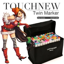 TOUCHNEW 168 цветные маркеры на спиртовой основе, материал для рисования, художественные маркеры, граффити, карандашная кисть, школьные канцелярские принадлежности