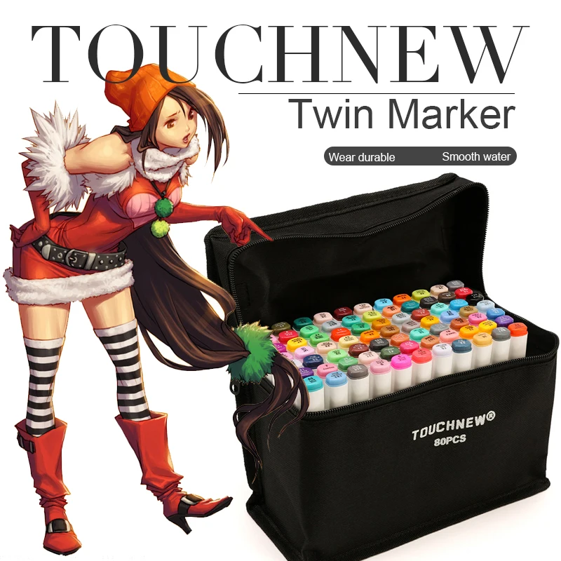 

TOUCHNEW 168 color Alcohol Based Markers Material For Drawing Design Art Markers Graffiti Fineliner Brush Pen School Stationery