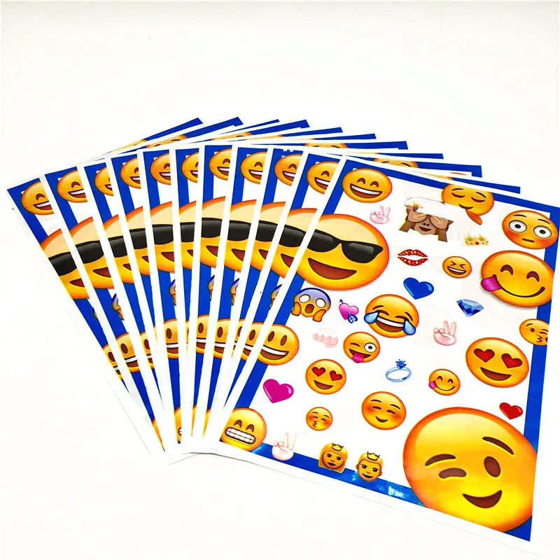 Buy 10pcs/lot 16.5*25cm Cute Emoji Plastic Gift Bags