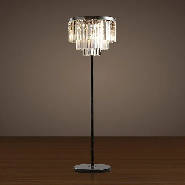 Modern Crystal Floor Lamp Led Ground Light Fashion Study Room