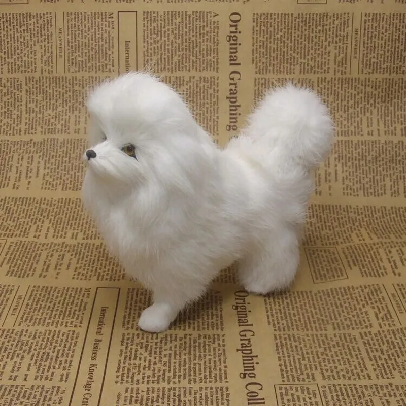 small cute simulation poodles dog toy lifelike standing poodle dog doll about 18x15cmin Stuffed
