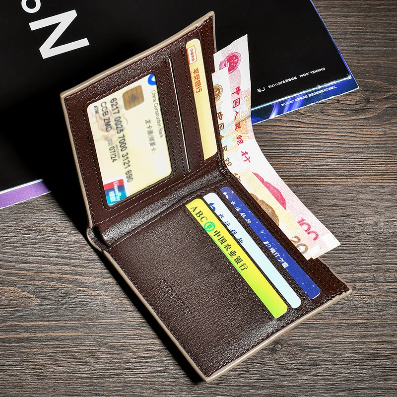Wallet Man Canvas Credit Card Holder Men Business Casual Male Purse  Short Coin Pocket no Zipper fashion student wallet 225