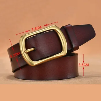 

BTBELT 2016 Men Belt Cow Leather Luxury Strap Male Belts New Fashion Classic Vintage Pin Buckle DropShipping Waist Band