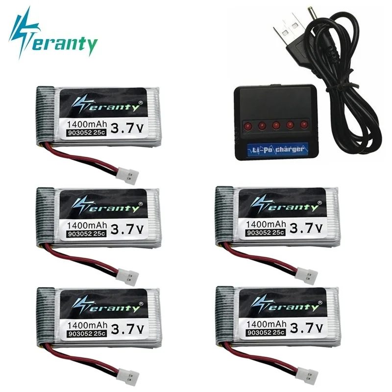 3 7 V Lipo зарядное устройство наборы для Syma X5 X5C X5SW X5SC X5S X5SC-1 M18 H5P RC Quadcopter 1400mAh 903052
