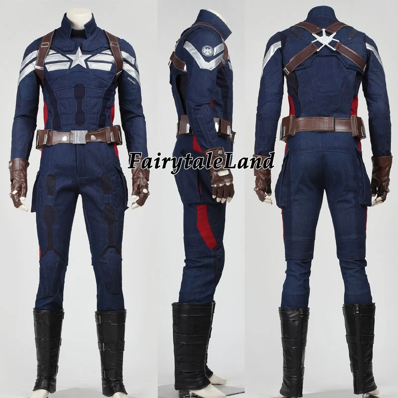 Halloween costumes adult Captain America 2 the winter soldier Cosplay Costume superhero captain america costume adult steve suit