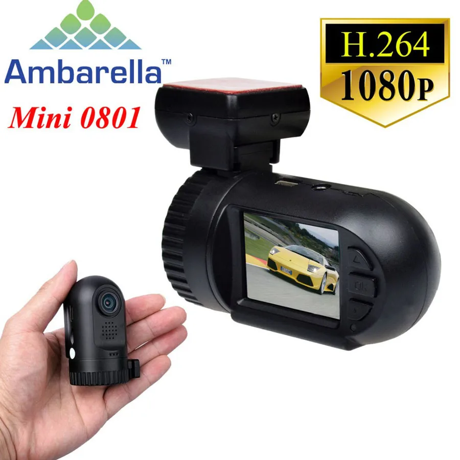  1.5" Ambarella A2S60 Super Mini 0801 Full HD 1080P Car DVR Dash Cam Camera Auto Video Camcorder  Registrator With GPS Logger 