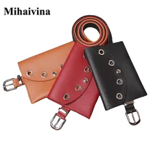 

Mihaivina new fashion waist bag multifunction women bag fashion leather phone waist bags Fanny Pack handbag small belt bags