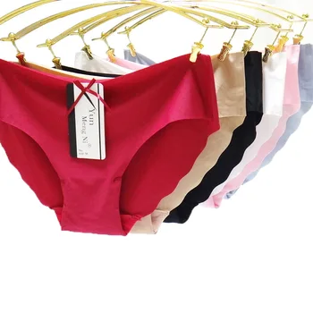

Free shipping 3pcs/lot Ice thread without a trace of women's underwear one-piece women's briefs factory direct 89099