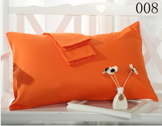 

100% Pure cotton Pillowcase with Pillow Cover with Hidden Zipper Single pillowcase 48x74cm bedding Home Textiles orange purple