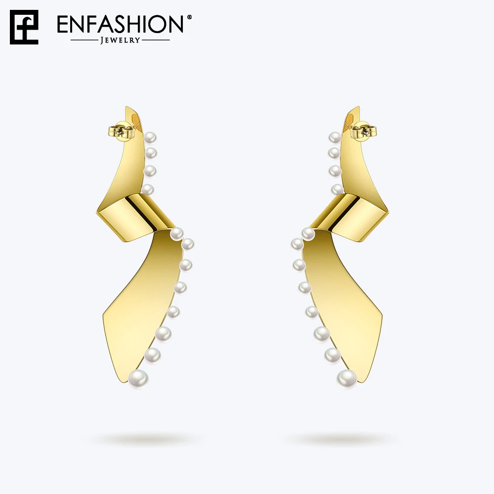 Enfashion жемчужные кружевные серьги для женщин модные ювелирные изделия длинные