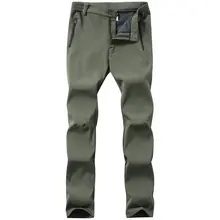 Уличные зимние походные брюки мужские флисовые теплые дышащие брюки водонепроницаемые треккинговые походные ветрозащитные лыжные спортивные штаны