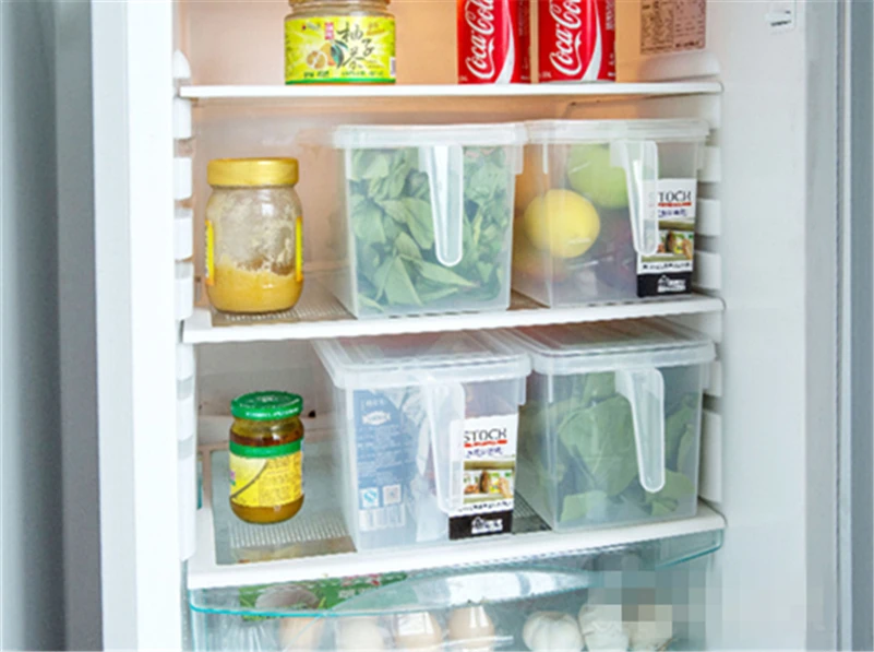 JiangChaoBo японский стиль пищевой прозрачный холодильник коробка для хранения с ручкой Crisper может стек с коробка для хранения с крышкой