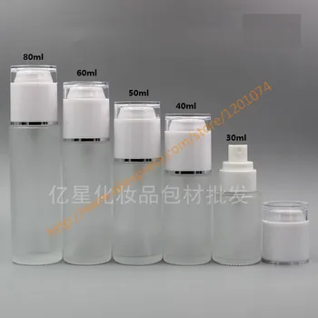 

30ml/40ml/50ml clear frosted Bottle With shiny white acrylic sprayer.mist bottle.travel refillable perfume/cosmetic bottle
