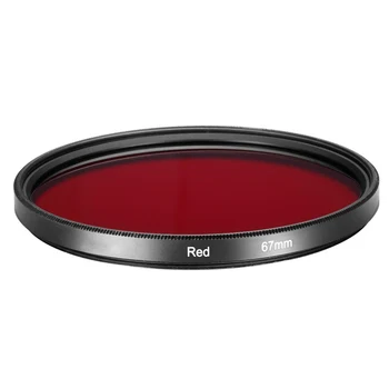 

67 mm full red filter, 67 mm filter threaded camera lens