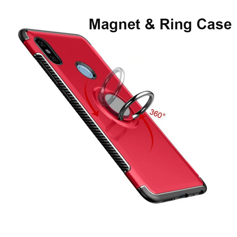 

WeeYRN Magnetic Cover Roating Finger Ring Hard PC Case Xiaomi Redmi Note 5 Pro Redmi 5 Plus Redmi 5 Stand Case Redmi 5 Plus
