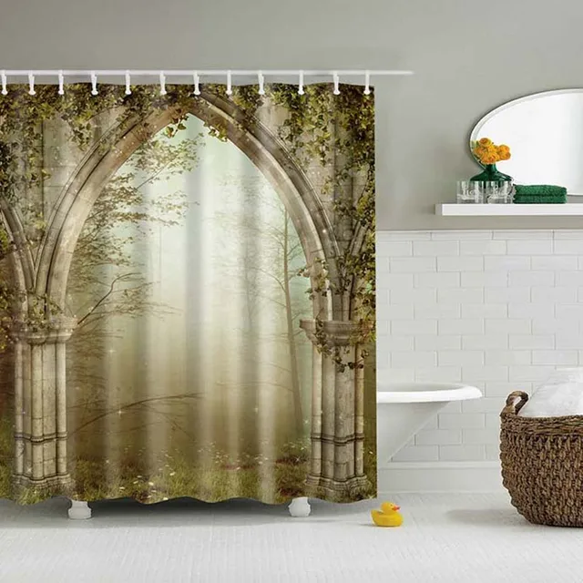 Nature Forest Shower Curtain For Wall Hanging Shower Curtains Bathroom
