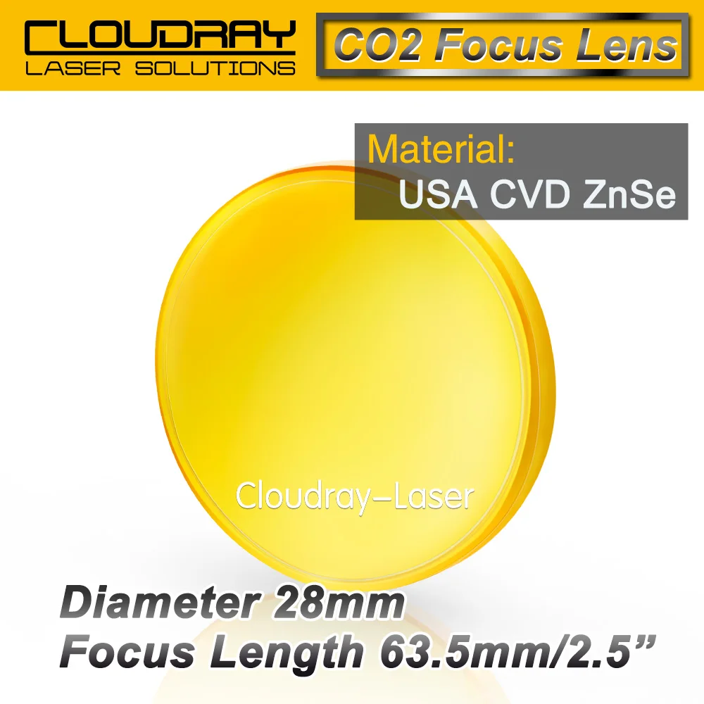 Cloudray USA CVD ZnSe фокусная линза Диаметр. 28 мм FL 50,8/63,5/127 мм 2/2. 5/" для CO2 станок для лазерной резки и лазерной гравировки машина с бесплатной доставкой