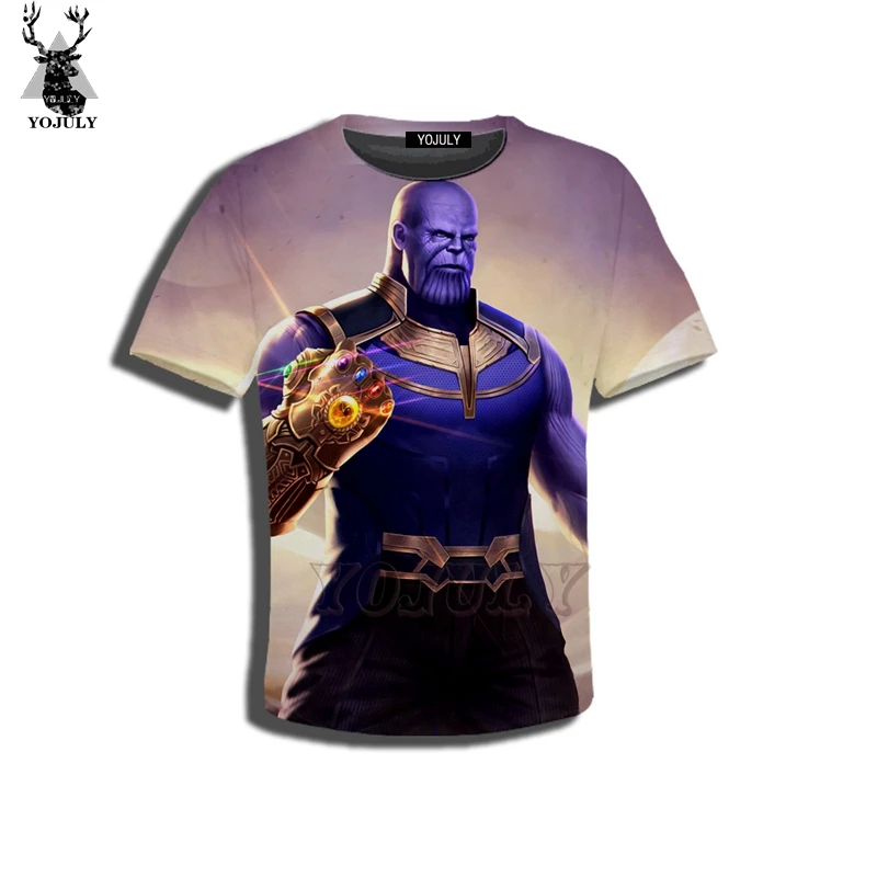 YOJULY Avenger: Endgame Thanos/детская одежда с 3d принтом для маленьких мальчиков и девочек-подростков детская футболка Лидер продаж, модные футболки Modis A258 - Цвет: 10