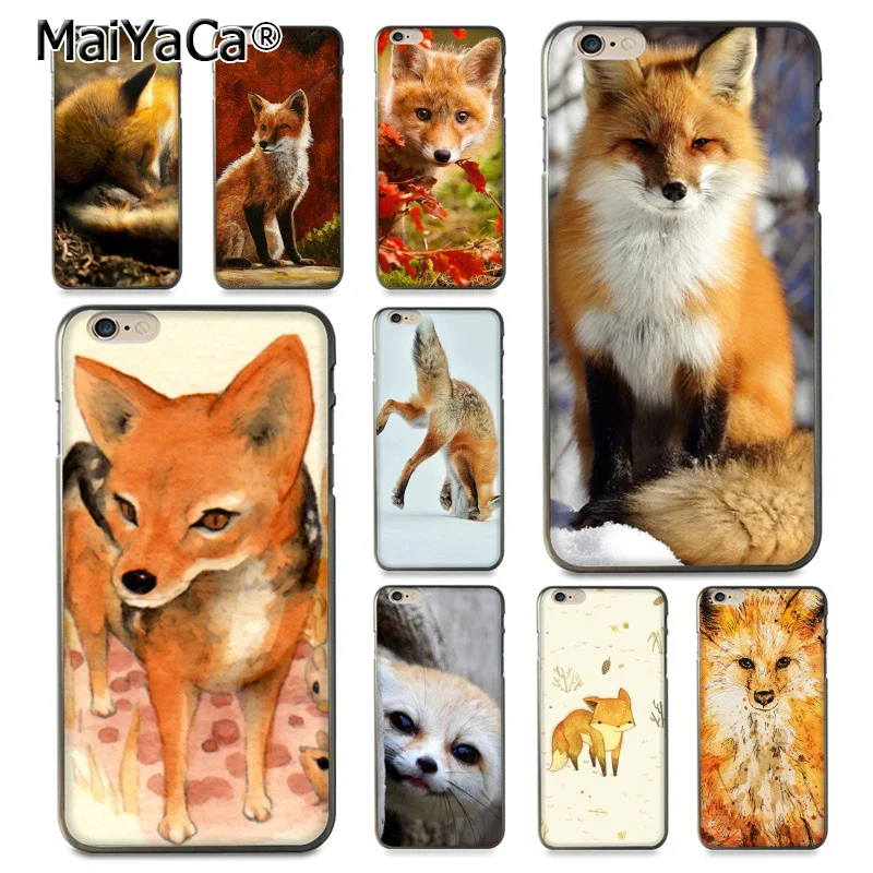 

MaiYaCa fox animal Protective soft tpu Mobile Phone Case for Apple iPhone 7plus 8 6 6S Plus X 5S SE 5C case shell