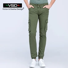 VSD летние модные тактические брюки карго мужские тонкие камуфляжные спортивные модные карманные повседневные брюки из хлопка военные Y101