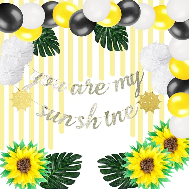 You Are My Sunshine Theme Party Decorations Baby Shower Kids 1st