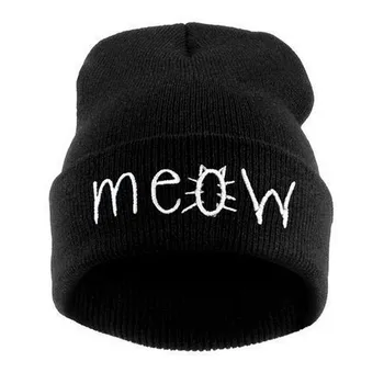 

#5 DROPSHIP 2018 NEW HOT Fashion Winter Knitting MEOW Beanie Hat And Snapback Men And Women Hiphop Cap Freeship