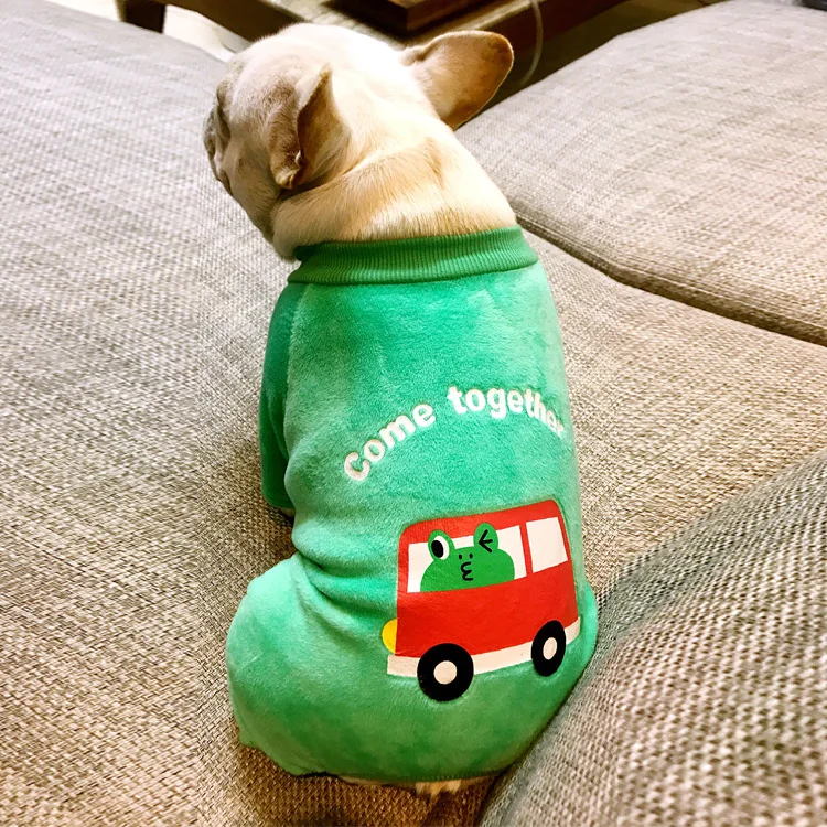 Bigeyedog хлопковая собачья Пижама комбинезон осень-зима Одежда для собак теплое пальто французская одежда для бульдога Frenchie одежда для питомца наряд