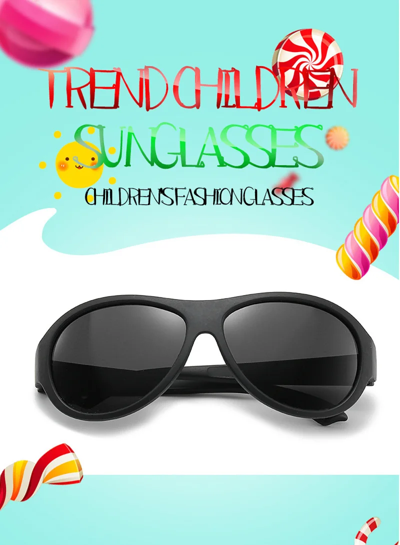 Iboode/Детские поляризационные солнцезащитные очки с рисунком, солнцезащитные очки для мальчиков и девочек, детские оттенки для детей от 3 до 10 лет, силиконовая оправа Oculos Gafas