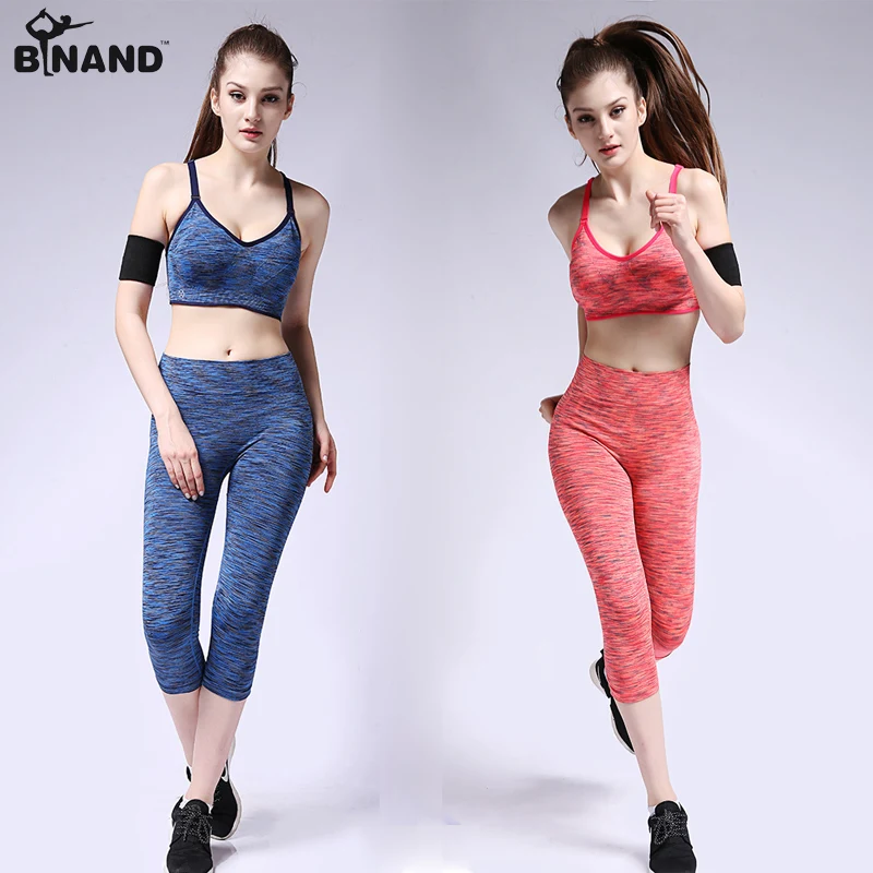 Woman Yoga Sets Mid Impact Sports Bra And Ladies' Cropped Yoga Pant