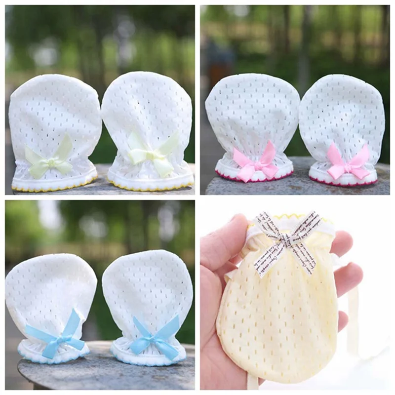 

Baby Anti Scratching Gloves Cute Adjustable Newborn Baby Hand Feet Protection Face Silk Soft Infant Breathable Mittens