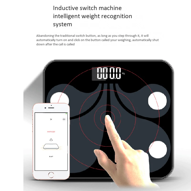 Bluetooth цифровой ванная комната Смарт весы вес тела Visceral Bmi мышечная масса