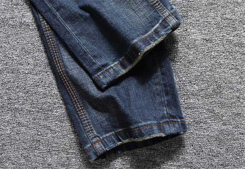 Мужские брендовые джинсы в стиле пэчворк высокого качества, мужские джинсовые штаны в стиле панк, облегающие Синие рваные джинсы Grassia