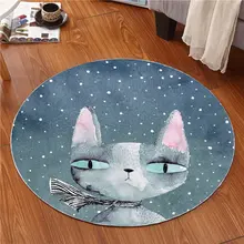 Современный Высококачественный круглый коврик для кошек и детей, коврик для йоги, спальни, гостиной, креативное украшение дома