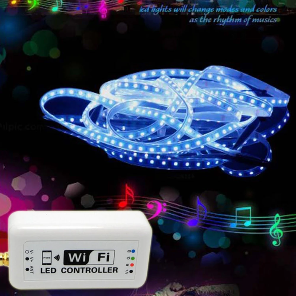 DC12V 24 V Wifi Led контроллер Диммер Мини умный дом управление на Android/IOS полоса 12A 2 4 Ghz RGB