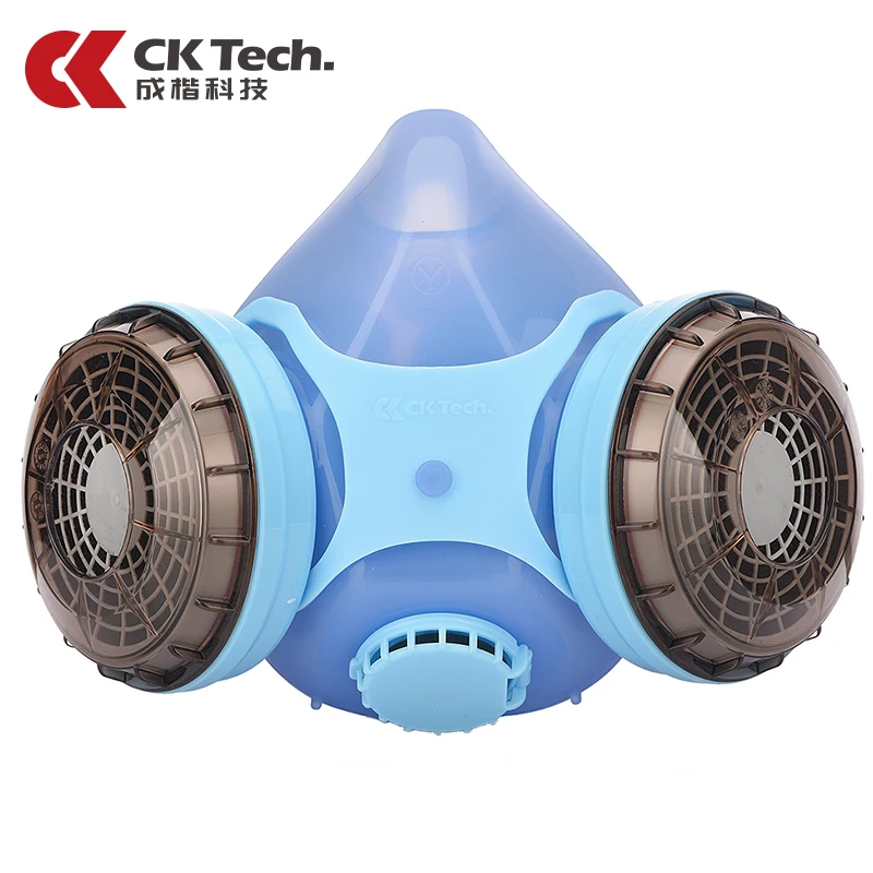 ФОТО CK Tech Brand Dual Cartridge Gas Mask  Gas Filter Chemical Respirator Anti Dust Oil-smoks Air Pollution Mask Free Shipping 402