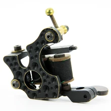 Top Pro Handmade Copper Tattoo Machine Gun 10 Wrap Coils Set Liner For Tattoo Supply CTM