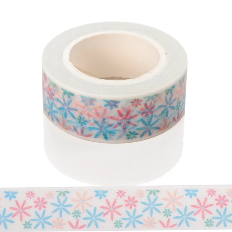 

10m*15mm Creative Colored Pattern Washi Tape Scrapbooking Tape DIY Stickers Crafts Gift Wrapping Sticker Masking Tapes 1 PCS