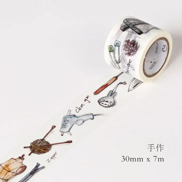 

JG103 3CM Wide Daily Handcraft Items Washi Tape DIY Scrapbooking Sticker Label Masking Tape School Office Supply