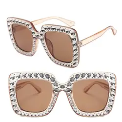 Искусственный алмаз Квадратные Солнцезащитные очки для женщин для мужчин пляжный отдых очки