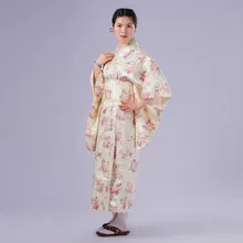 Горячее предложение хлопок Роза Стиль yukatajapanese хаори кимоно халат платье костюм платье с Оби юката высокое качество