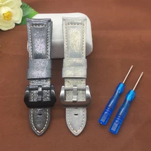Smart watchband 26mm Quality Genuine Leather Watch band For Garmin Fenix 3 Luxury Mens Strap With Adapter