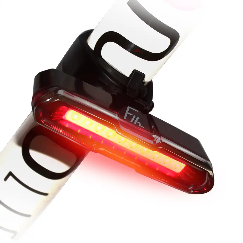 LED Bicycle Bike Cycling Front Rear Tail Light USB Rechargeable Safety COB Lamp